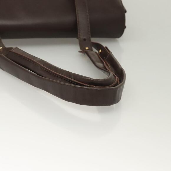 CELINE C Macadam Canvas Hand Bag Brown Gold - Picture 7 of 12